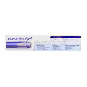 HumaPen Ergo II, Insulin Delivery Device Box Information