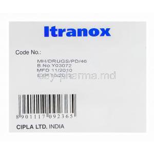 Itranox, Generic Sporanox, Itraconazole 100mg Box Cipla Manufacturer