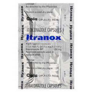 Itranox, Generic Sporanox, Itraconazole 100mg Blister Pack Information