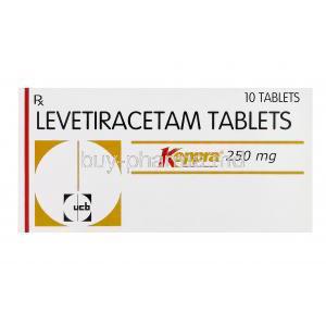 Keppra 250mg, Levetiracetam 250mg Box