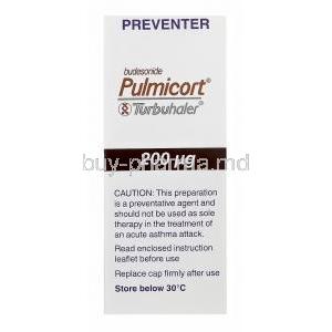 Pulmicort Turbuhaler, Budesonide 200mcg x 200md Box Information