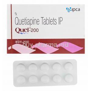 Quel-200, Generic Seroquel, Quetiapine 200mg