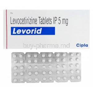 Levorid, Generic Xyzal, Levocetirizine Hydrochloride 5mg