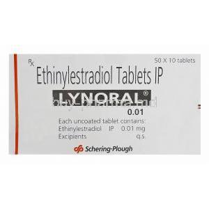 Lynoral, Ethinylestradiol 0.01mg Box