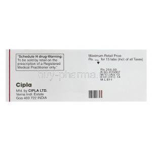 Urimax D, Generic Flomax Plus, Tamsulosin Hydrochloride 0.4mg and Dutasteride 0.5mg Box Cipla Manufacturer