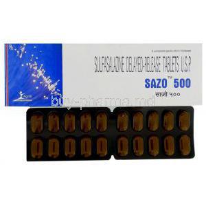 Sazo 500, Generic Azulfidine, Sulfasalazine 500 mg Wallace