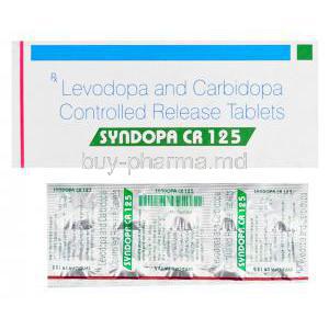 Syndopa CR 125, Generic Sinemet, Levodopa 100mg and Carbidopa 25mg Controlled Release