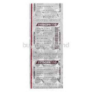 Syndopa 110, Generic Sinemet, Levodopa 100mg and Carbidopa 10mg Blister Pack Information