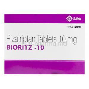 Bioritz-10, Generic  Maxalt, Rizatriptan 10mg Box
