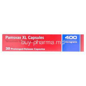 Pamsvax XL, Generic Flomax, Tamsulosin Hydrocholride 400mcg Box Side