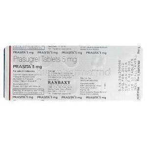 Prasita, Generic Effient, Prasugrel 5mg Blister Pack Information