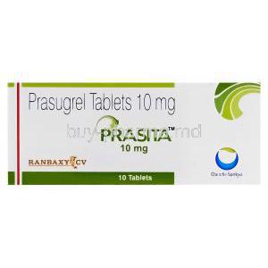 Prasita, Generic Effient, Prasugrel 10mg Box