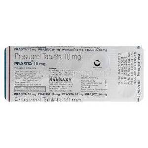 Prasita, Generic Effient, Prasugrel 10mg Blister Pack Information