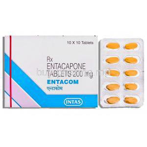 Entacom , Generic Comtan, Entacapone  200 Mg Tablet (Torrent) Box