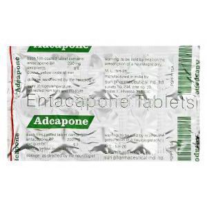Adcapone, Generic Comtan, Entacapone 200mg Blister Pack Information