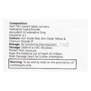 Bradia-5, Generic Coralan, Ivabradine 5mg Box Information