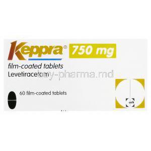 Keppra, Levetiracetam 750mg Box