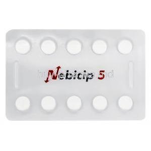 Nebicip, Generic Nebilet, Nebivolol 5mg Tablet Strip