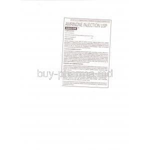 Generic Inocor, Amrinone 20 ml  information sheet