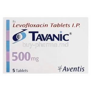 Tavanic, Generic Levaquin, Levofloxacin 500mg Box