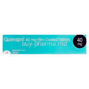 Quinapril, Generic Accupril, Quinapril 40mg Box Side Label