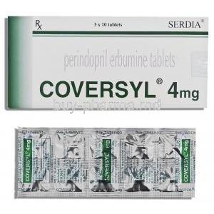 Aceon, Perindopril, Coversyl 4 mg Tablet (Serdia Pharmaceuticals)