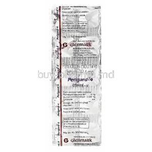 Perigard-4, Generic Aceon, Perindopril Erbumine 4mg Tablet Blister Pack