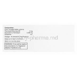 Perigard-4, Generic Aceon, Perindopril Erbumine 4mg Box Composition