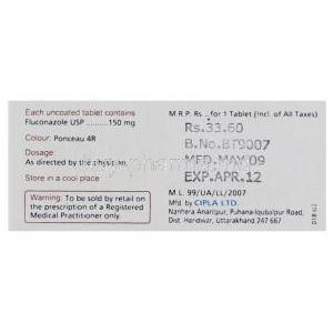 Fluka-150, Generic Diflucan, Fluconazole 150mg Box Information