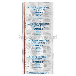 Lamez 5 Dispersible Tabs, Generic Lamictal, Lamotrigine 5mg Blister Pack