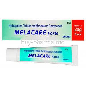 Melacare Forte Cream, Hydroquinone 4%, Tretinoin 0.025%, and Mometasone Furoate 0.1%