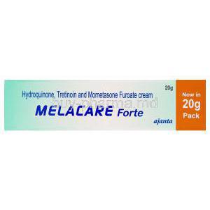 Melacare Forte Cream, Hydroquinone 4%, Tretinoin 0.025%, and Mometasone Furoate 0.1% Box