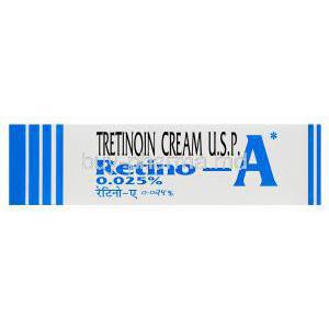 Retino-A Cream, Generic Retin-A, Tretinoin 0.025% 20gm Box Side