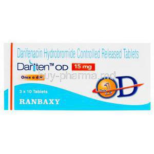 Dariten OD, Generic Enablex, Darifenacin Controlled Release 15mg Box