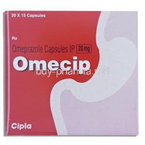 Omecip, Generic Prilosec,   Omeprazole 20 Mg Capsule (Cipla)