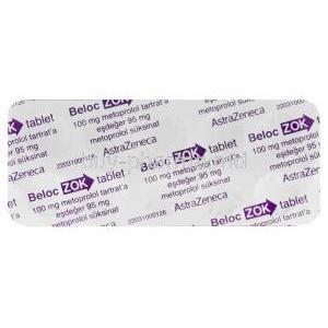 Beloc ZOK, Metoprolol 100mg Tablet Strip Back