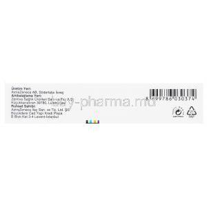 Beloc ZOK, Metoprolol 100mg Box Side Manufacturer AstraZeneca (Turkish)