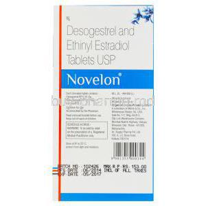Novelon, Desogestrel 0.15mg and Ethinylestradiol 0.03mg Box Information