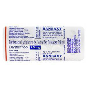 Dariten OD, Generic Enablex, Darifenacin Controlled Release 7.5mg Tablet Strip Information