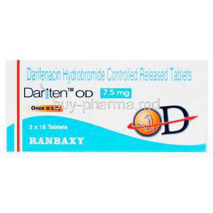 Dariten OD, Generic Enablex, Darifenacin Controlled Release 7.5mg Box