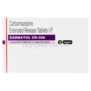 Carbatol CR-300, Generic Tegretol, Carbamazepine ER 300mg Box