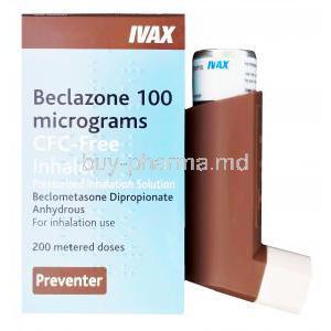 Beclazone CFC-Free Inhaler, Beclometasone Dipropionate Anhydrous 100mcg 200MD