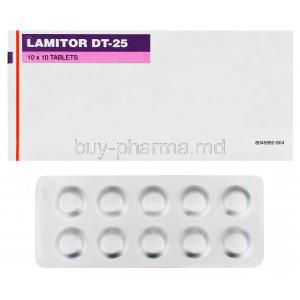 Lamitor DT-25, Generic Lamictal, Lamotrigine Dispersible 25mg