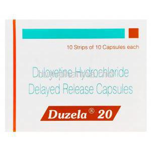 Duzela, Generic Cymbalta, Duloxetine 20mg Delayed Release Box