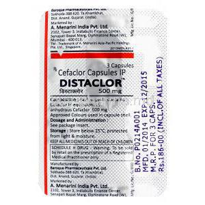 Distaclor, Generic Ceelor, Cefaclor 500mg Capsule Strip Information