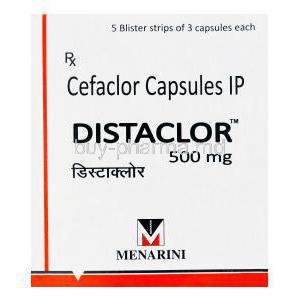 Distaclor, Generic Ceelor, Cefaclor 500mg Box