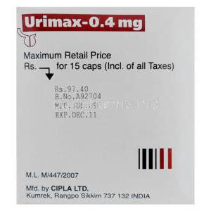 Generic Flomax, Tamsulosin 0.4 mg manufacturer