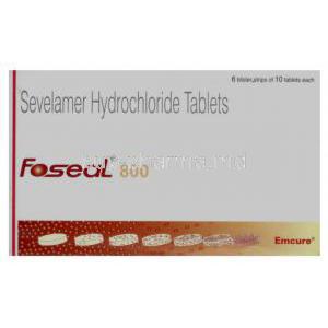 Foseal, Generic Renagel,  Sevelamer Hydrochloride 800 Mg Tablet (Emcure)