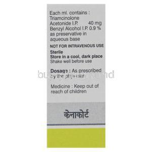 Triamcinolone Acetonde 40mg/ml 1 ml box composition