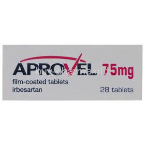 Aprovel 75mg, Irbesartan 75mg Box Side